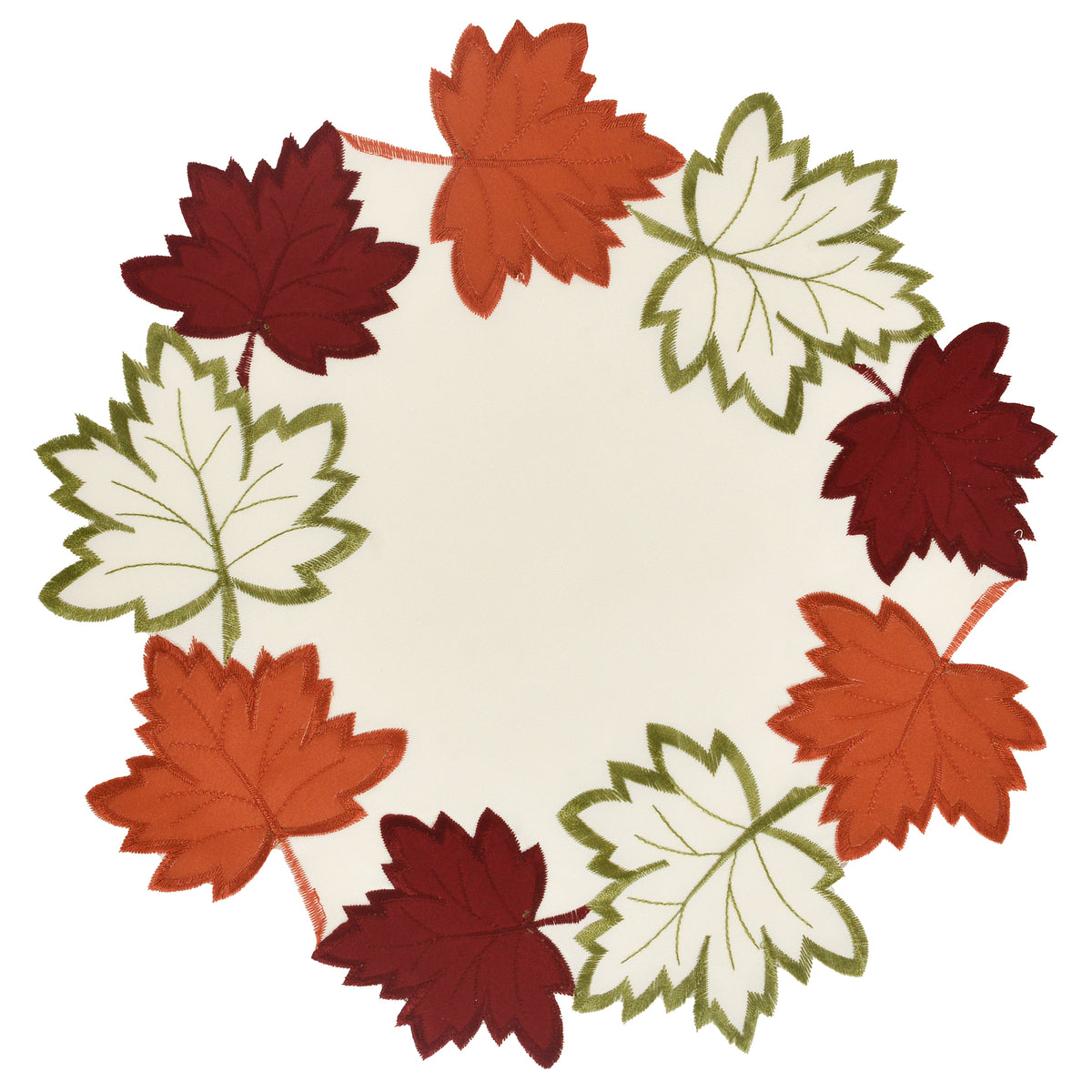 Cream White Doilies – Round Linen Placemats | Embroidered Dining Table Decor 15 Inch