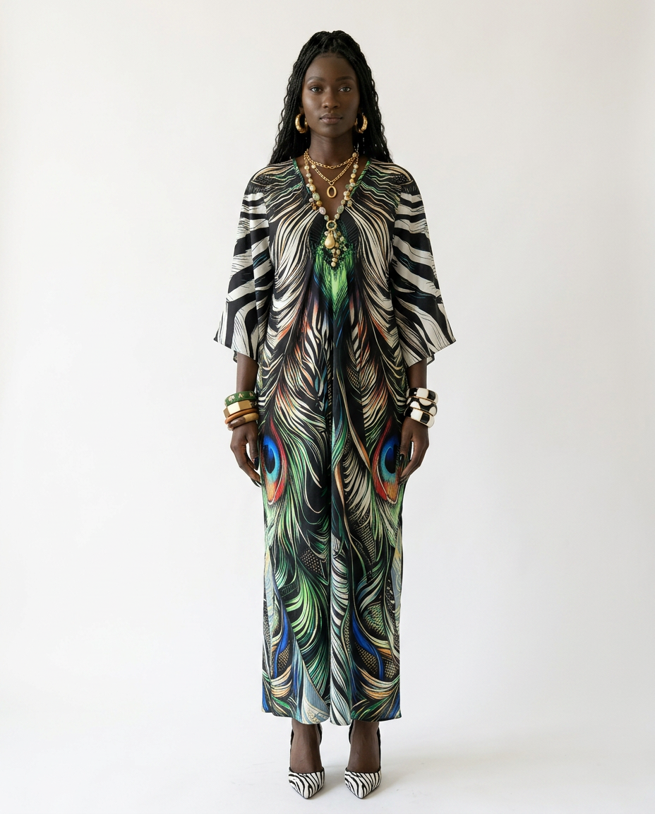 Free Spirit Printed Oversized Kaftan