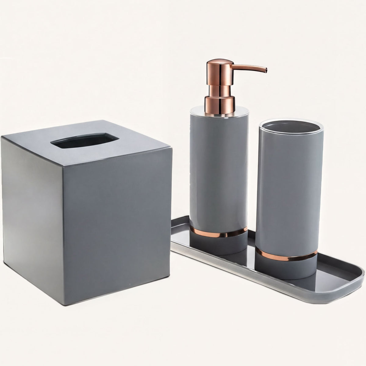 Acrylic Bathroom Set – Elegant Haven, 4 Piece