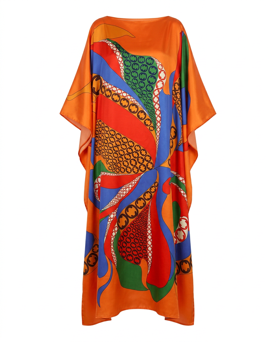 Energetic Printed Loose Kaftan