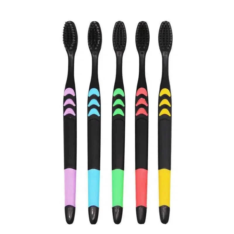 10-Pack Soft Bristle Bamboo Charcoal Toothbrush Set Eco My Home  Natural Toothbrush ecomyhome.store United States