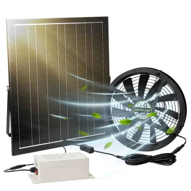 10" Solar Exhaust Intake Fan with Battery&42W Solar Panel Eco My Home Solar Attic Fan Langy Solar Lights ecomyhome.store United States