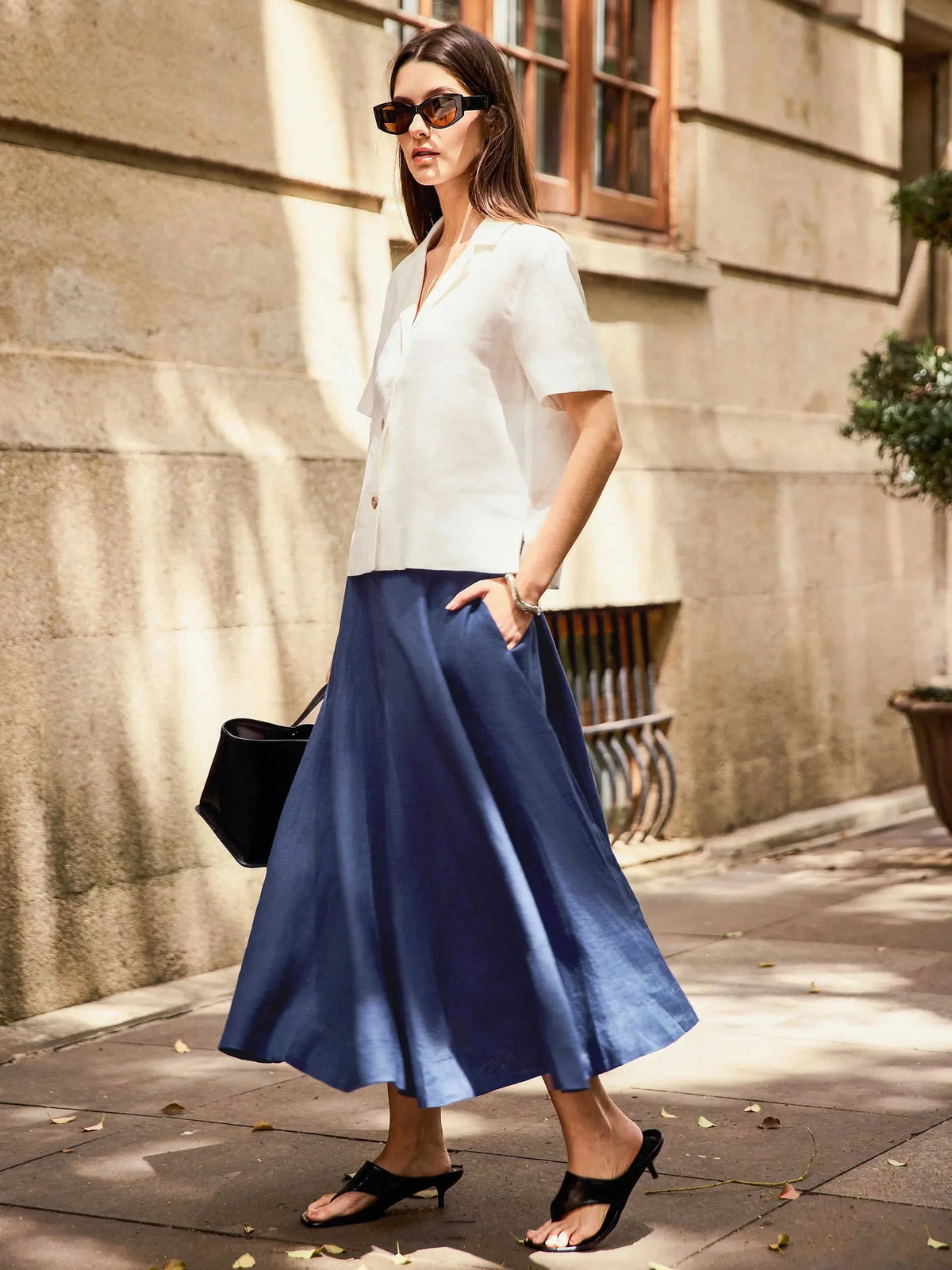100% Linen Button-Up Short Sleeve Shirt ORENDA Eco My Home Tops > Shirts > Linen > Work Office / Office Workwear LINTICO ecomyhome.store United States