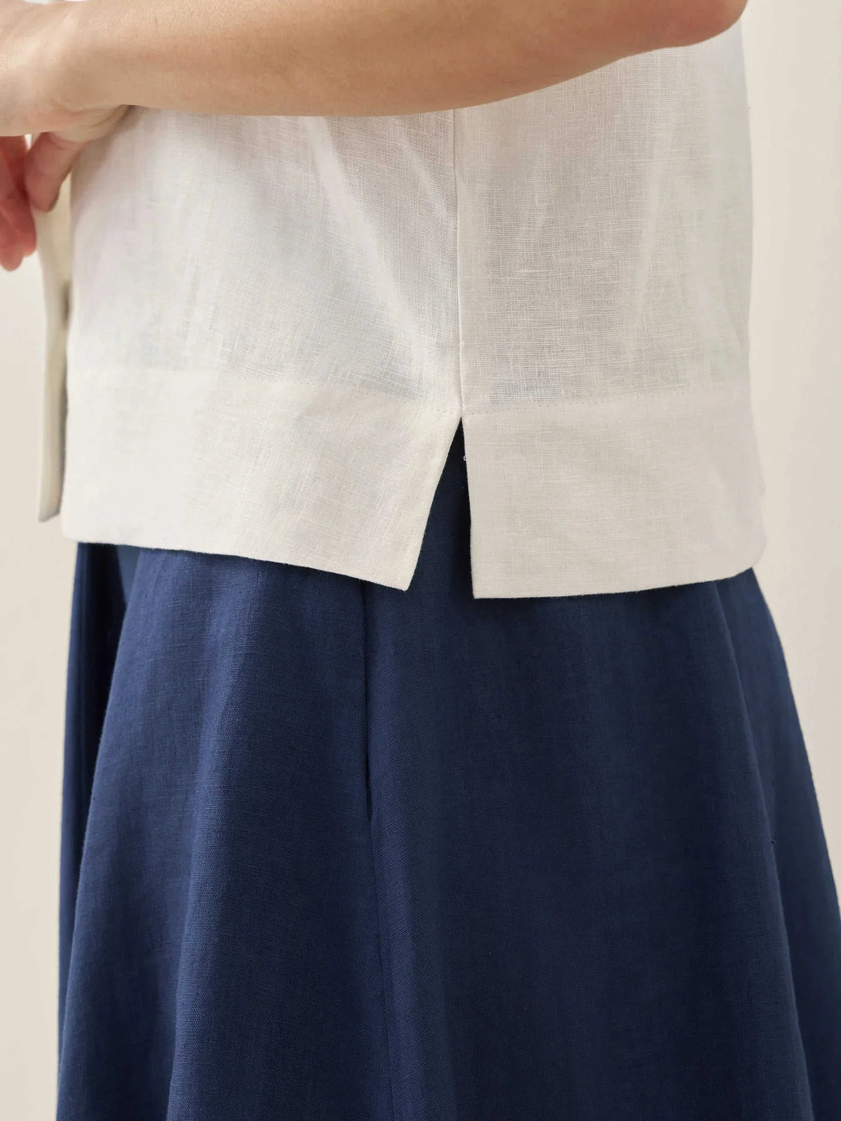 100% Linen Button-Up Short Sleeve Shirt ORENDA Eco My Home Tops > Shirts > Linen > Work Office / Office Workwear LINTICO ecomyhome.store United States