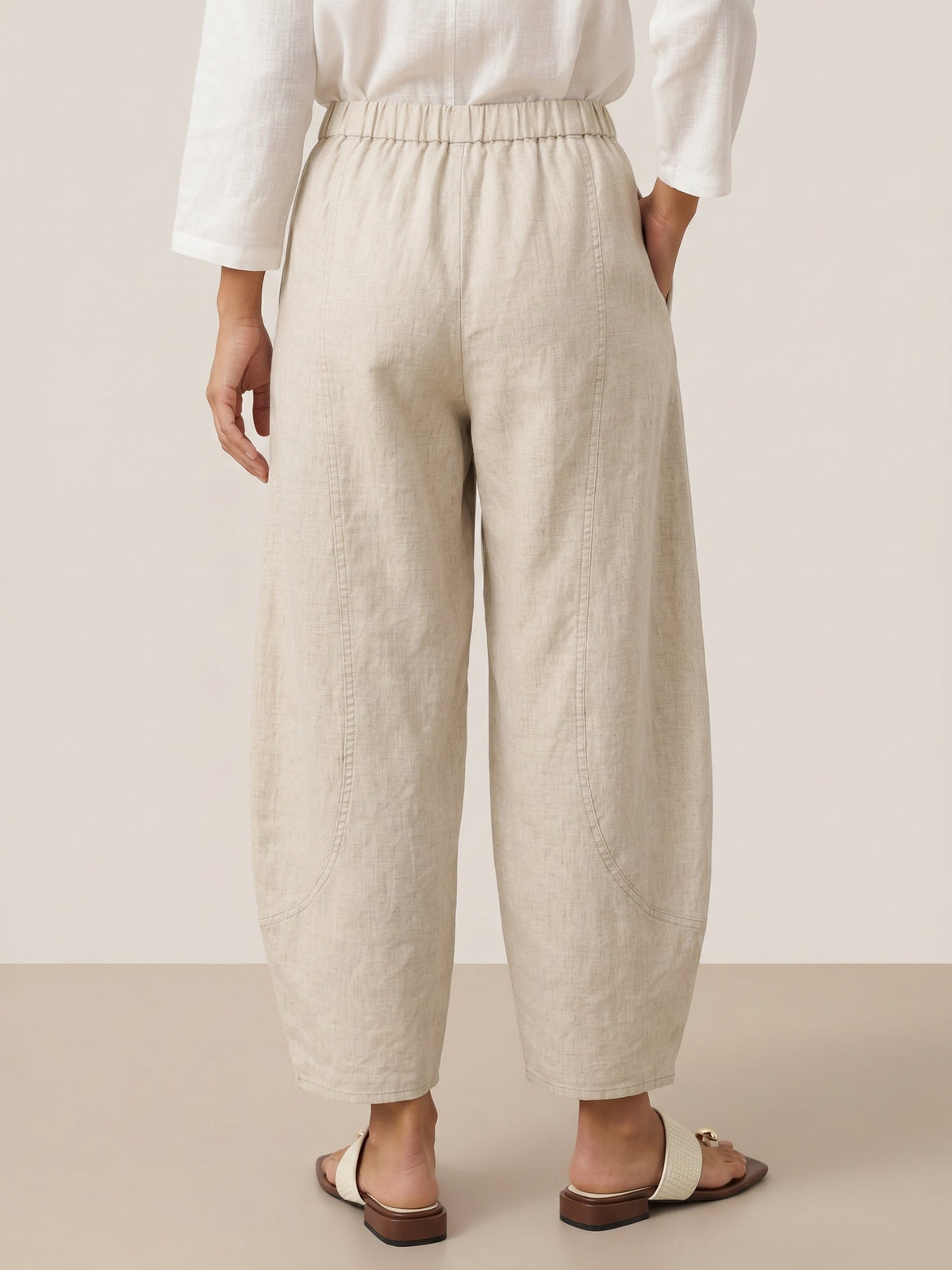 100% Linen Classic Ankle Pants ZOE