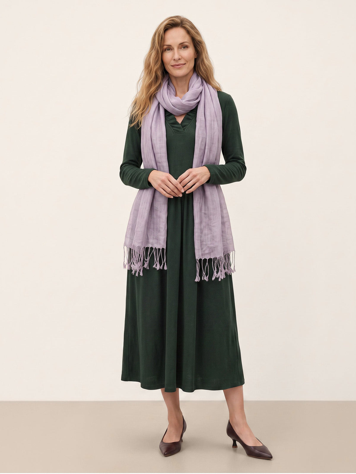 100% Linen Lightweight Solid Color Scarf BIANCA