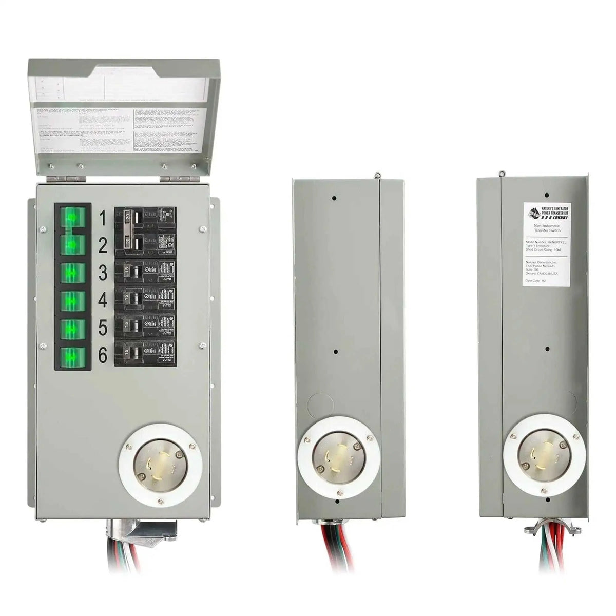 120V/240V 30A 6-Circuit Non-Automatic Transfer Switch Eco My Home Accessories Nature's Generator ecomyhome.store United States