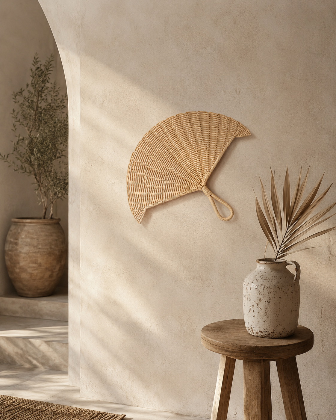 Rattan Woven Fan