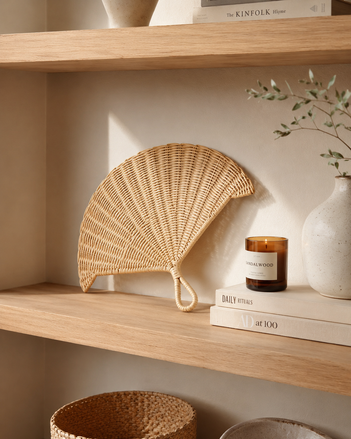 Rattan Woven Fan