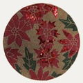 Beaded Placemats Set – Handmade Round Beaded Mats with Glass Bead Embroidery, 14 Inch