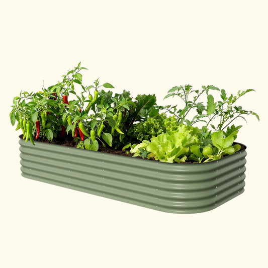 17" Tall 10 In 1 Jumbo Modular Metal Raised Garden Bed Kit Eco My Home Garden beds Vego Garden ecomyhome.store United States