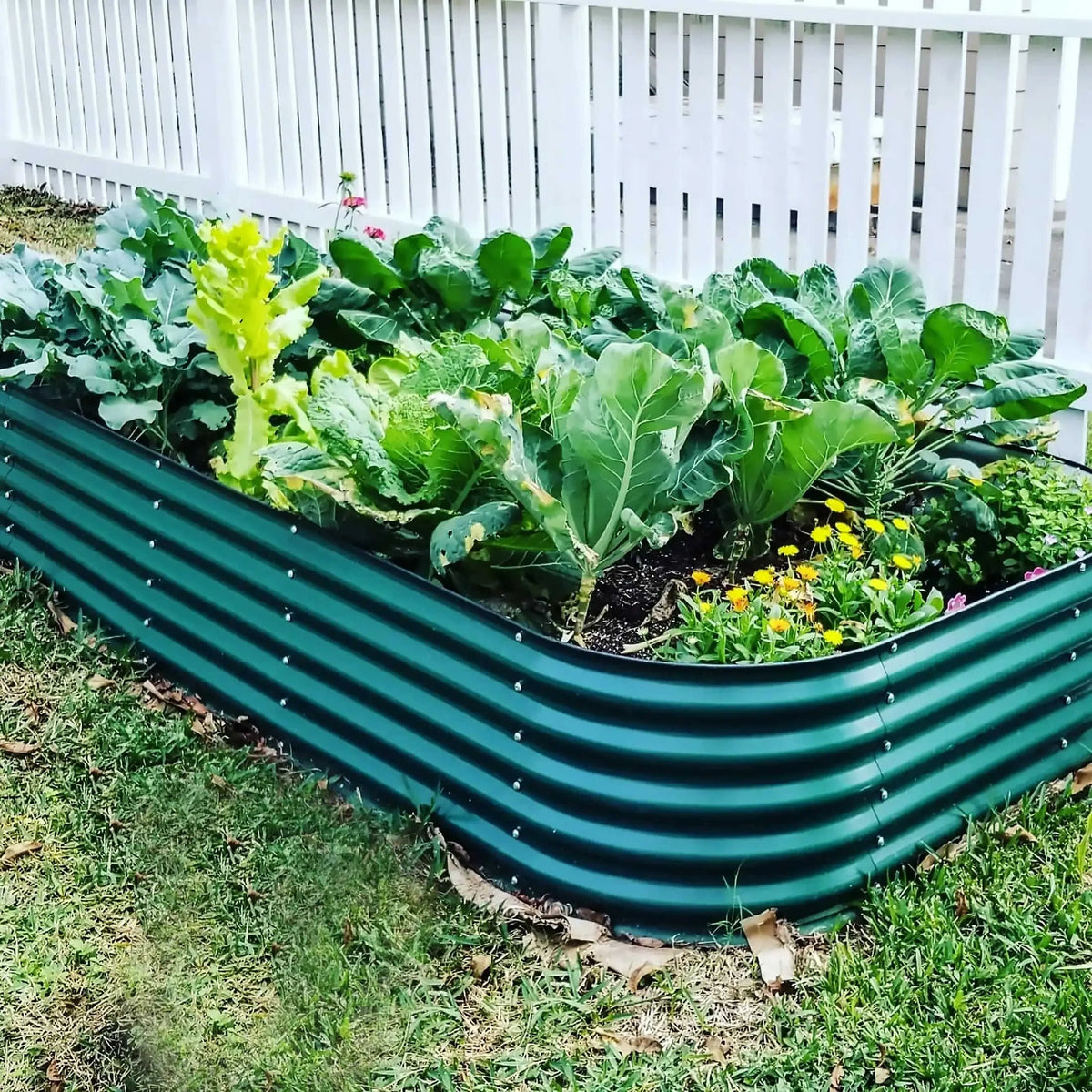 17" Tall 10 In 1 Jumbo Modular Metal Raised Garden Bed Kit Eco My Home Garden beds Vego Garden ecomyhome.store United States