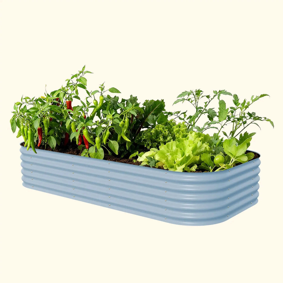 17" Tall 10 In 1 Jumbo Modular Metal Raised Garden Bed Kit Eco My Home Garden beds Vego Garden ecomyhome.store United States