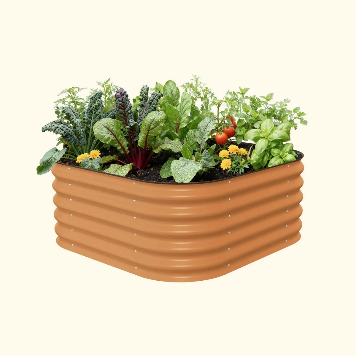 17" Tall 4 In 1 Small Modular Metal Raised Garden Bed Kit Eco My Home Garden beds Vego Garden ecomyhome.store United States