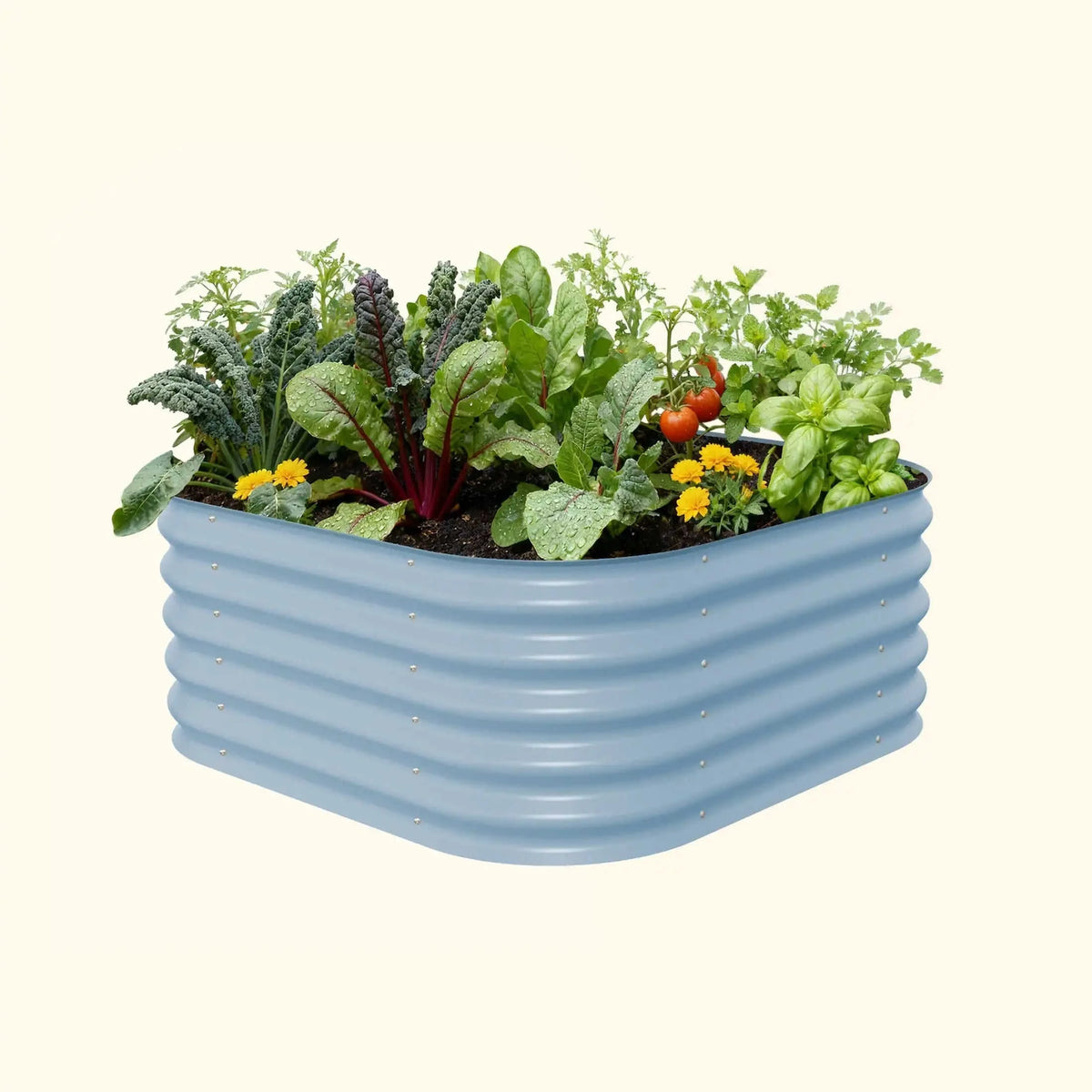 17" Tall 4 In 1 Small Modular Metal Raised Garden Bed Kit Eco My Home Garden beds Vego Garden ecomyhome.store United States