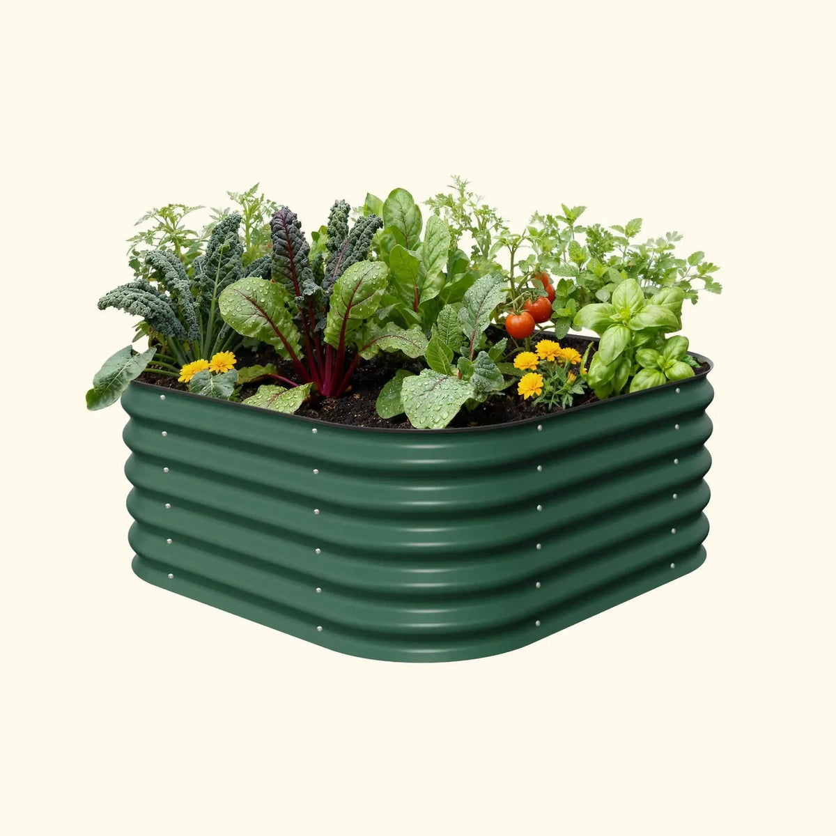 17" Tall 4 In 1 Small Modular Metal Raised Garden Bed Kit Eco My Home Garden beds Vego Garden ecomyhome.store United States