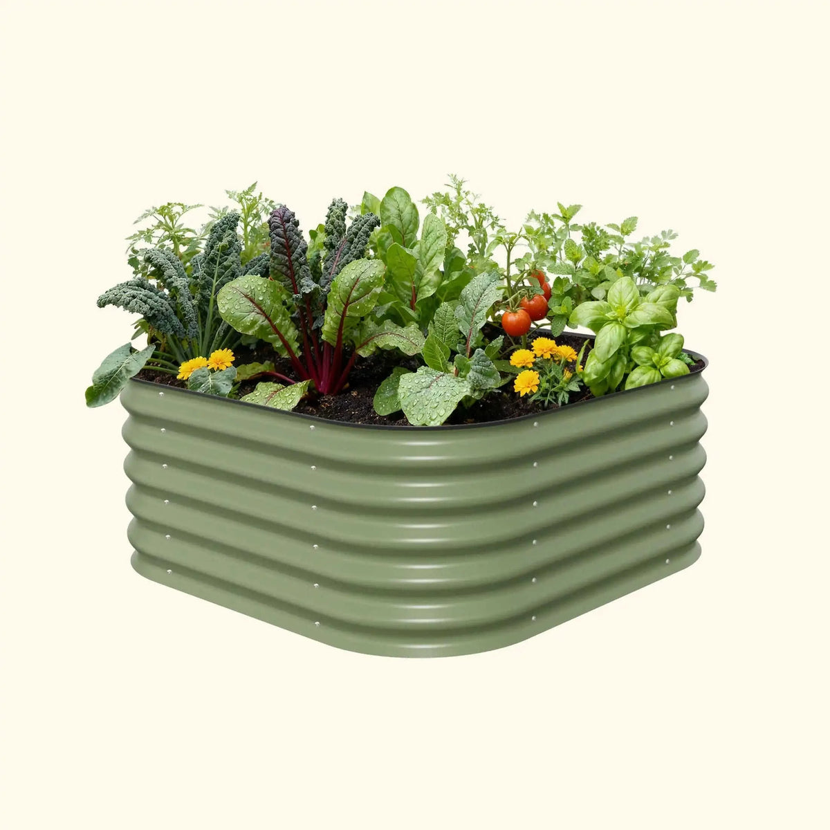 17" Tall 4 In 1 Small Modular Metal Raised Garden Bed Kit Eco My Home Garden beds Vego Garden ecomyhome.store United States