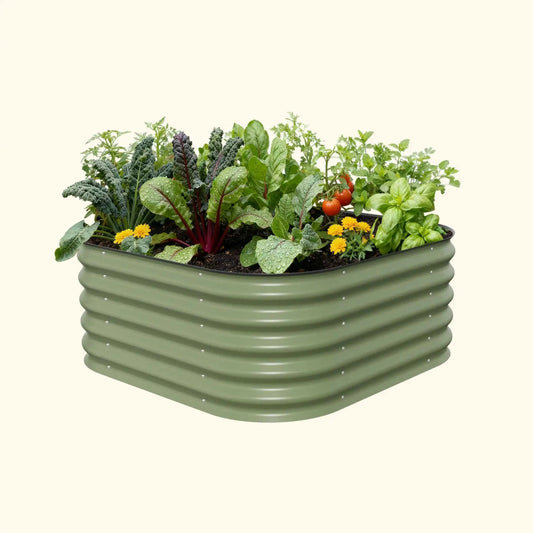 17" Tall 4 In 1 Small Modular Metal Raised Garden Bed Kit Eco My Home Garden beds Vego Garden ecomyhome.store United States
