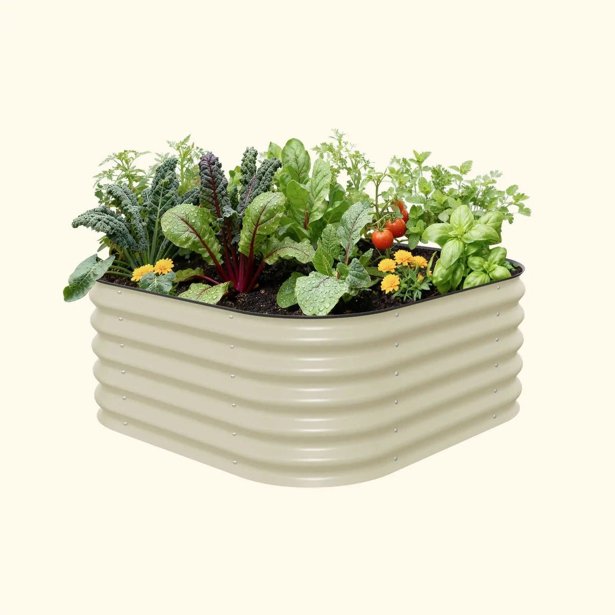 17" Tall 4 In 1 Small Modular Metal Raised Garden Bed Kit Eco My Home Garden beds Vego Garden ecomyhome.store United States