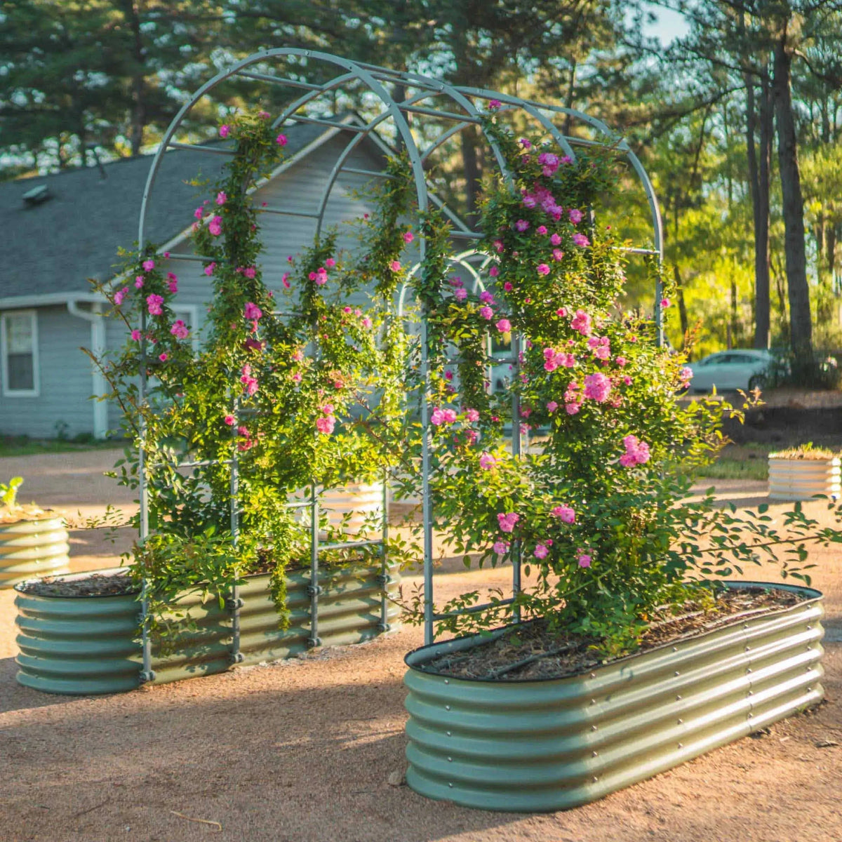 17" Tall 6 In 1 Medium Modular Metal Raised Garden Bed Kit Eco My Home Garden beds Vego Garden ecomyhome.store United States