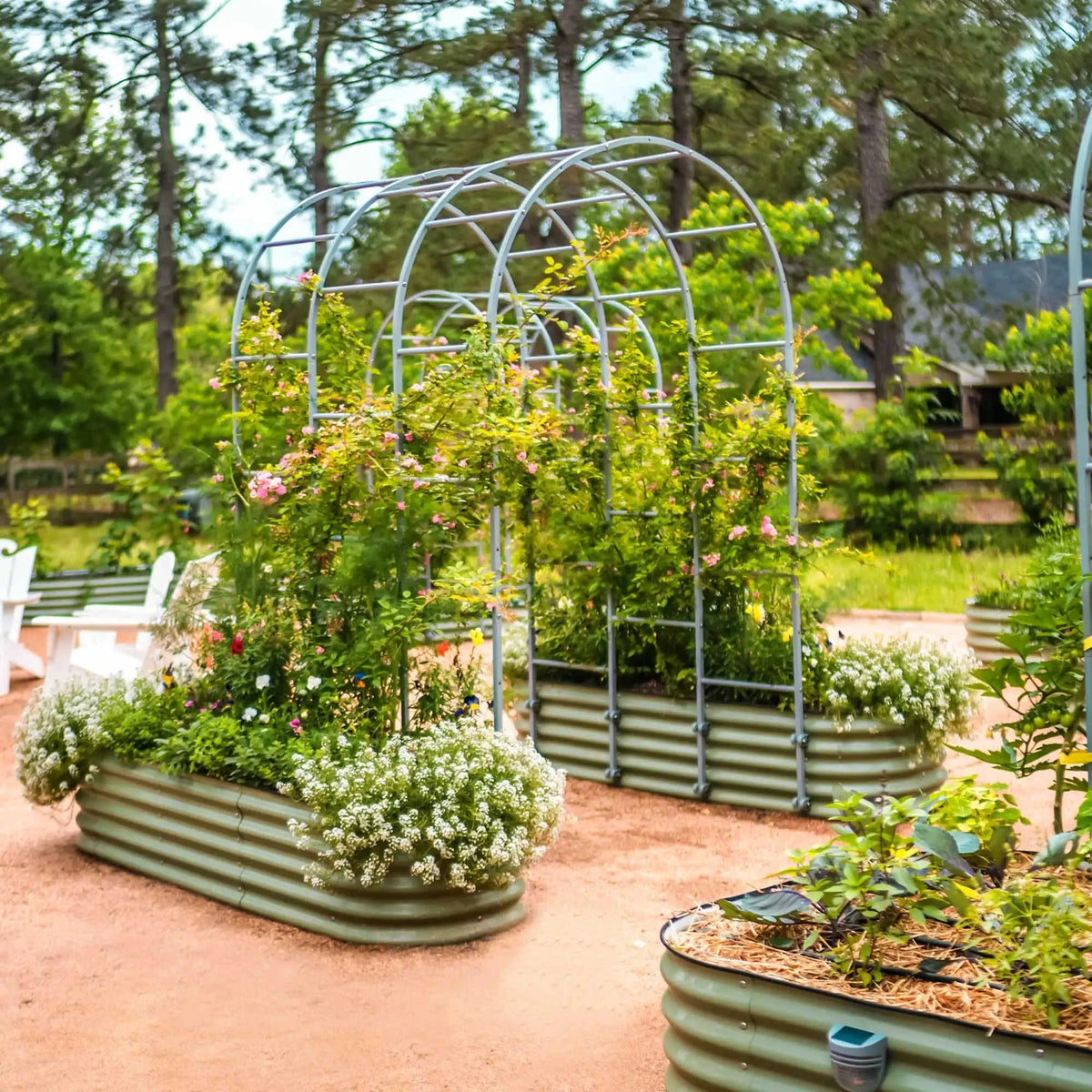 17" Tall 9 In 1 Large Modular Metal Raised Garden Bed Kit Eco My Home Garden beds Vego Garden ecomyhome.store United States