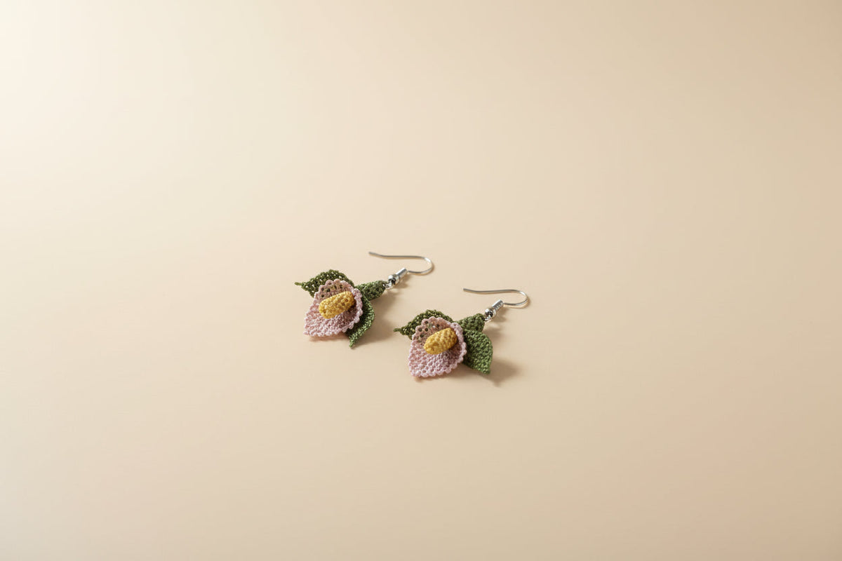 Handmade Floral Dangle Earrings