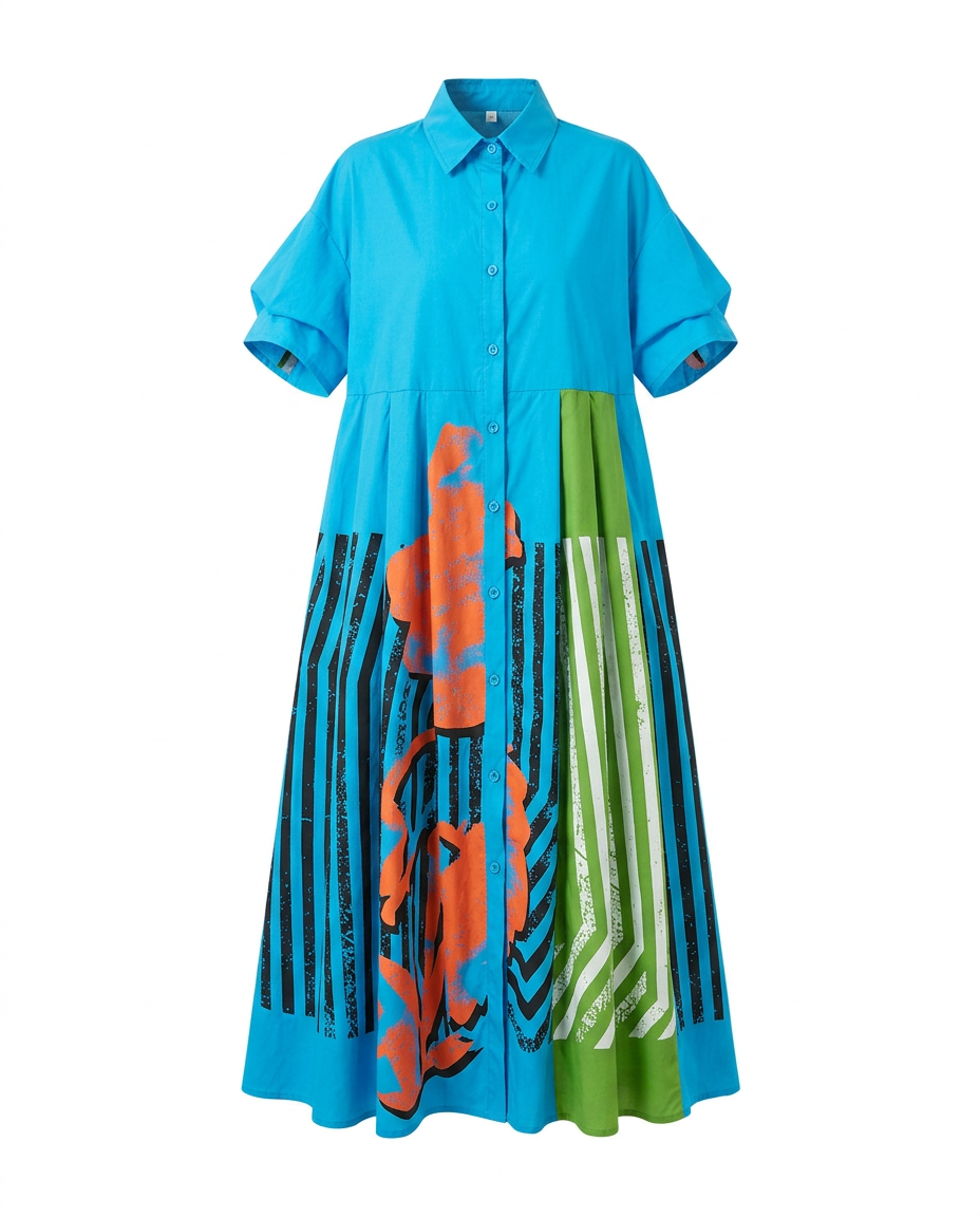 Unstoppable Striped Printed Maxi Dress