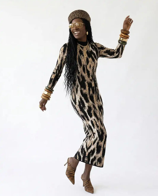 Audacious Leopard Print Sheath Dress