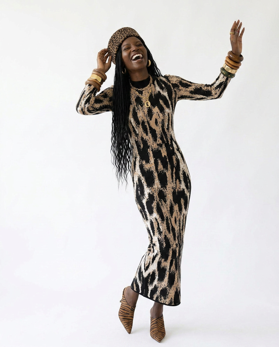 Audacious Leopard Print Sheath Dress