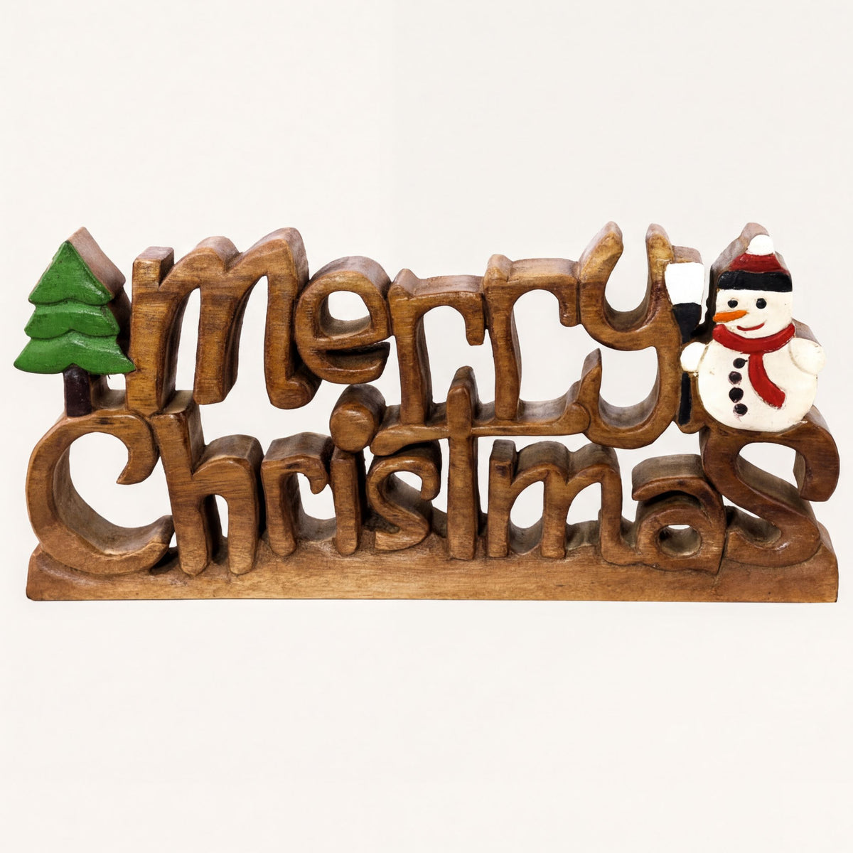 Wooden Christmas Sign – Yuletide Charm, Acacia Wood