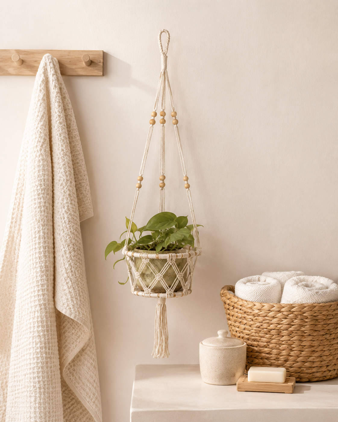 Macrame Cotton Plant Hangers