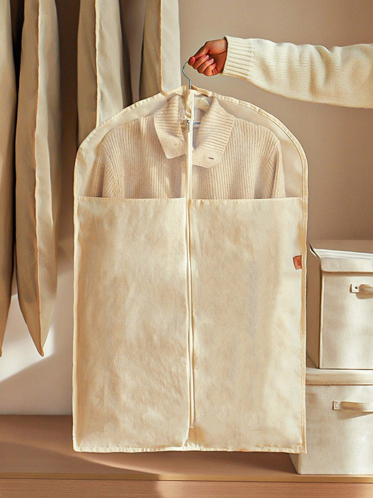 100% Cotton Clear Window Dust-Proof Storage Bags