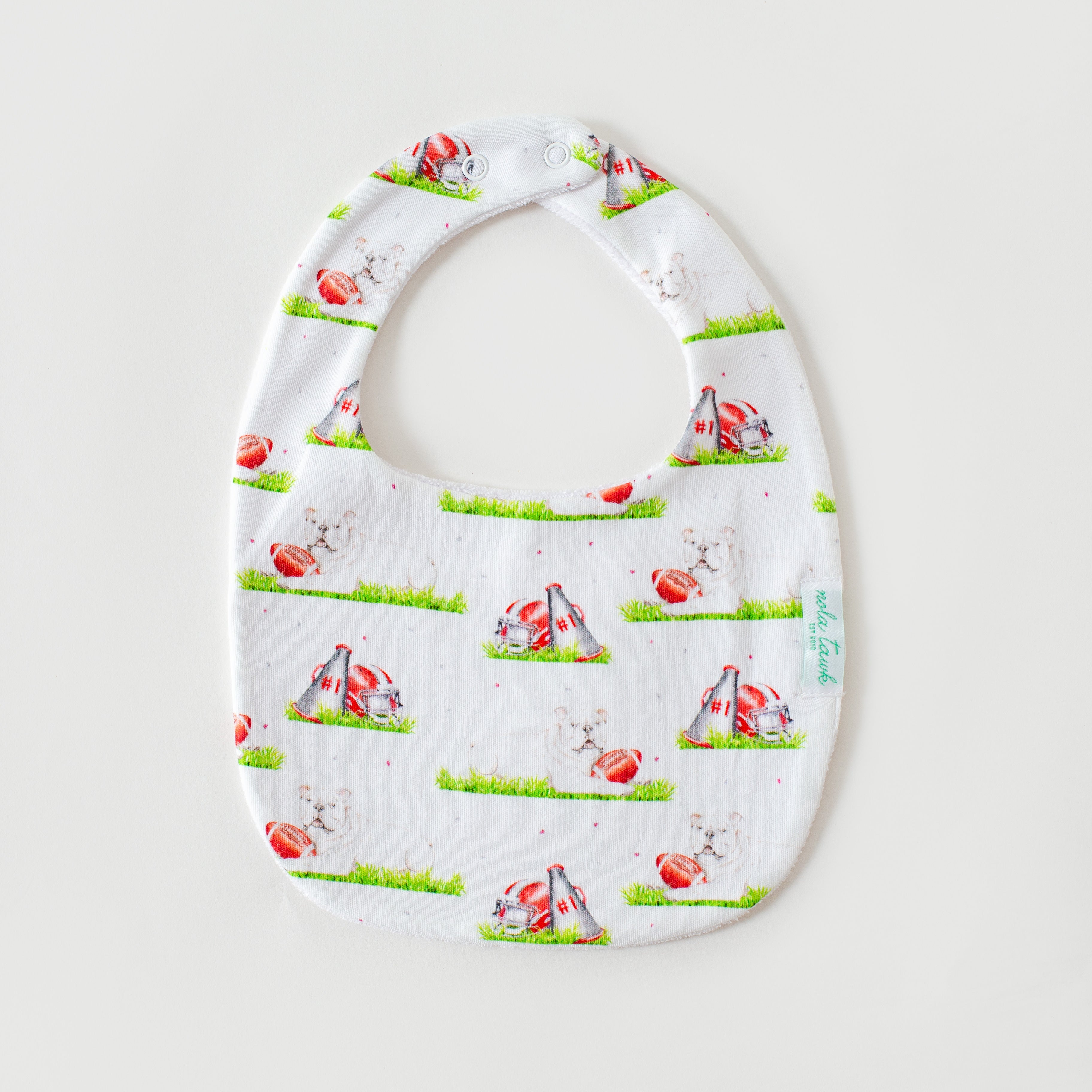 Mascot Mania in Georgia Organic Cotton Baby Bib