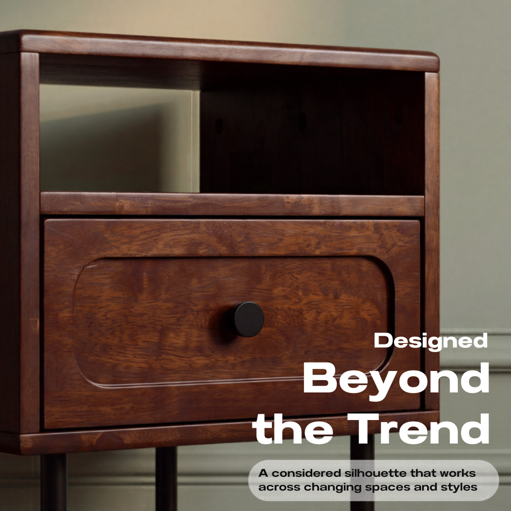 Savana Single Drawer Solid Wood Nightstand
