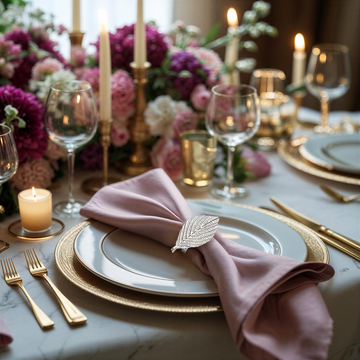 Silver Leaf Napkin Rings – Silver Leaf Design