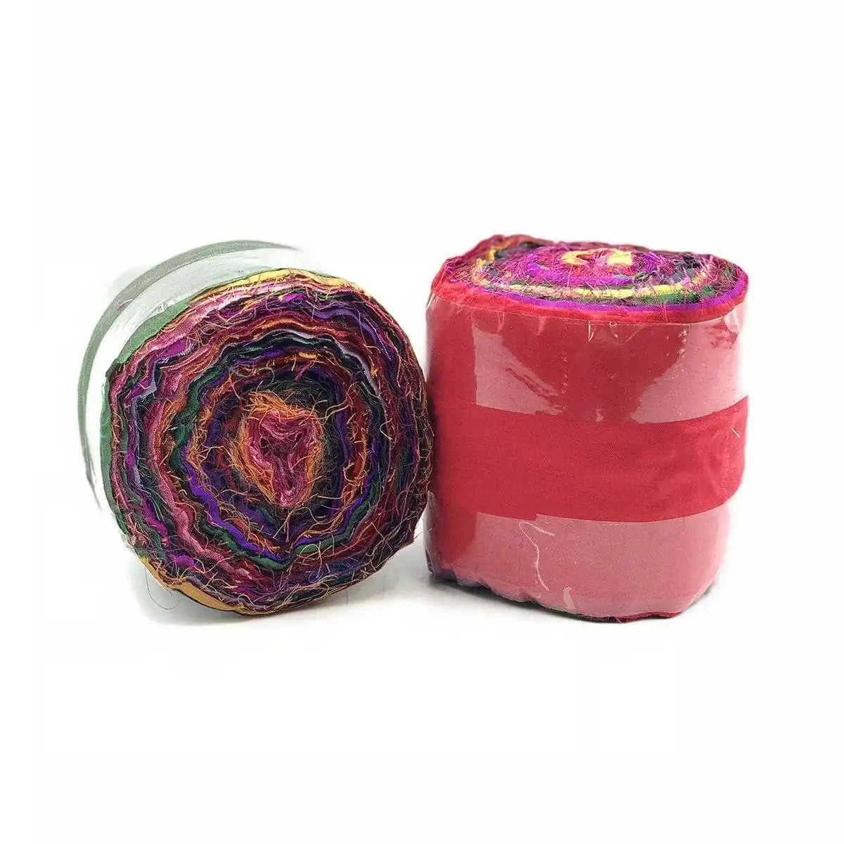 2.5" Inch Wide Sari Silk Ribbon Rolls Eco My Home Yarn Darn Good Yarn ecomyhome.store United States