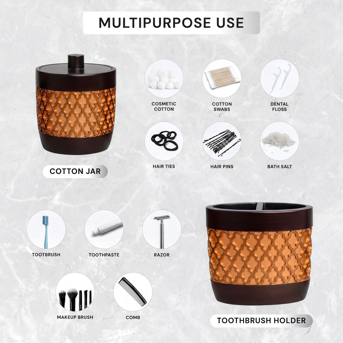 Bathroom Set – Wally, 6 Piece