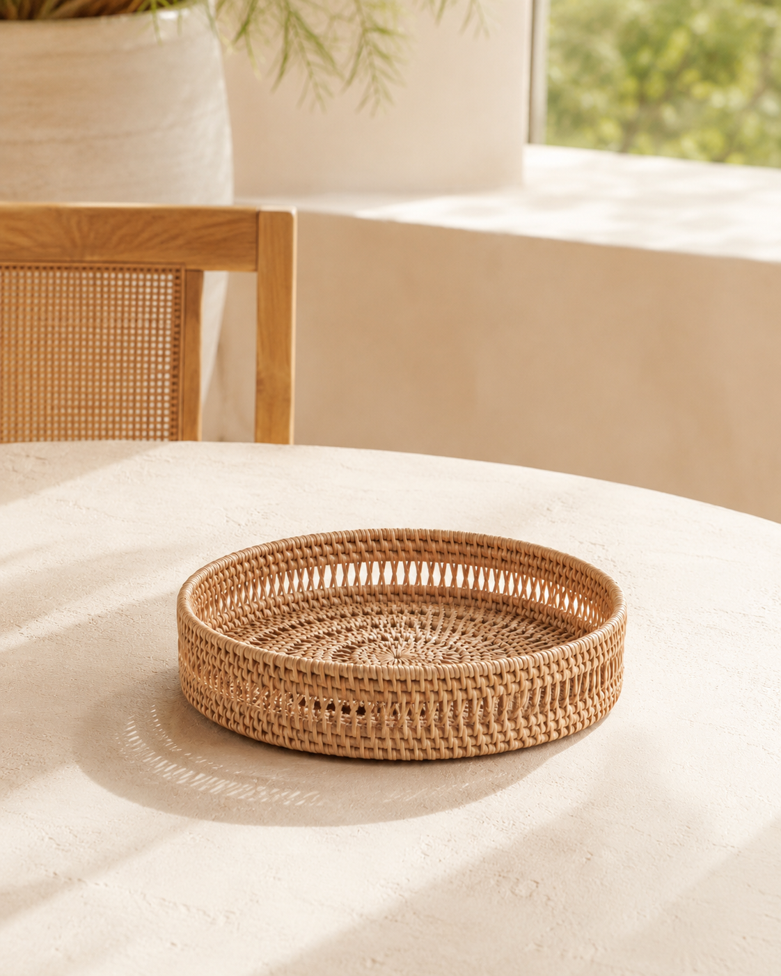 Round Woven Tray