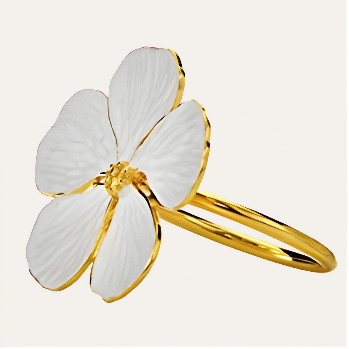 Gold Flower Napkin Rings – Floral Radiance