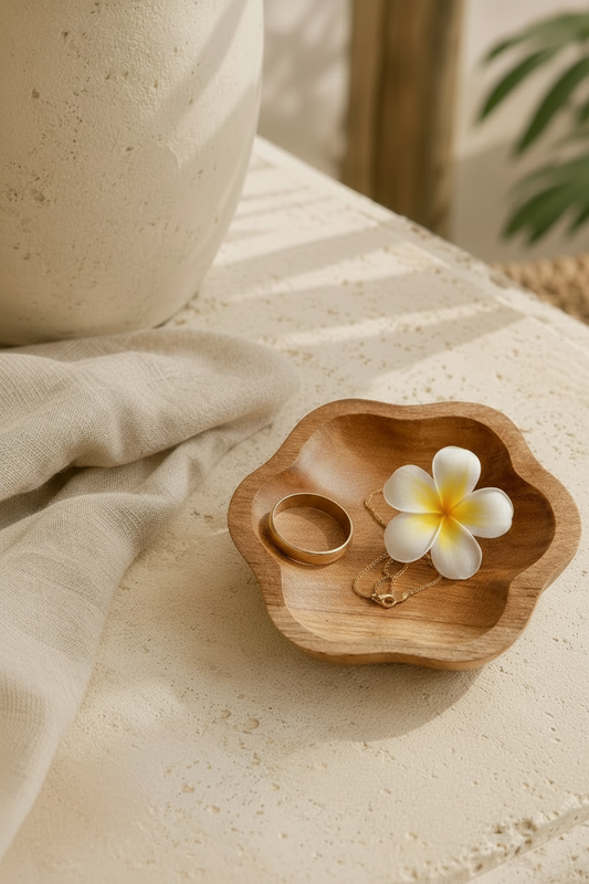 Flora Teak Catch All