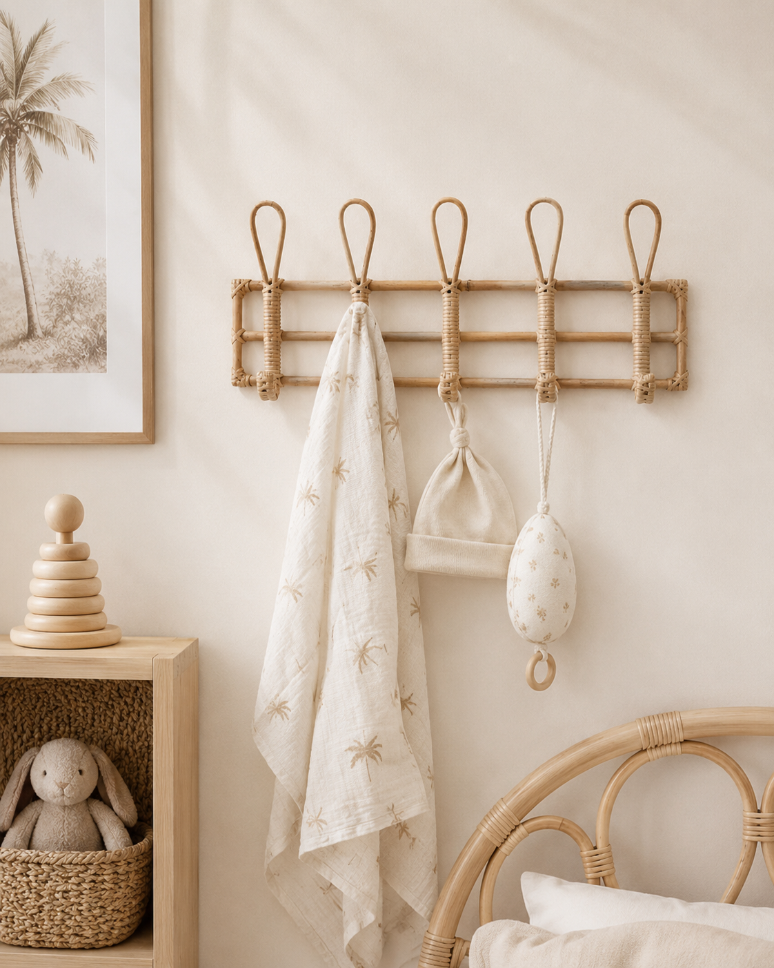Nusa Rattan Wall Hooks