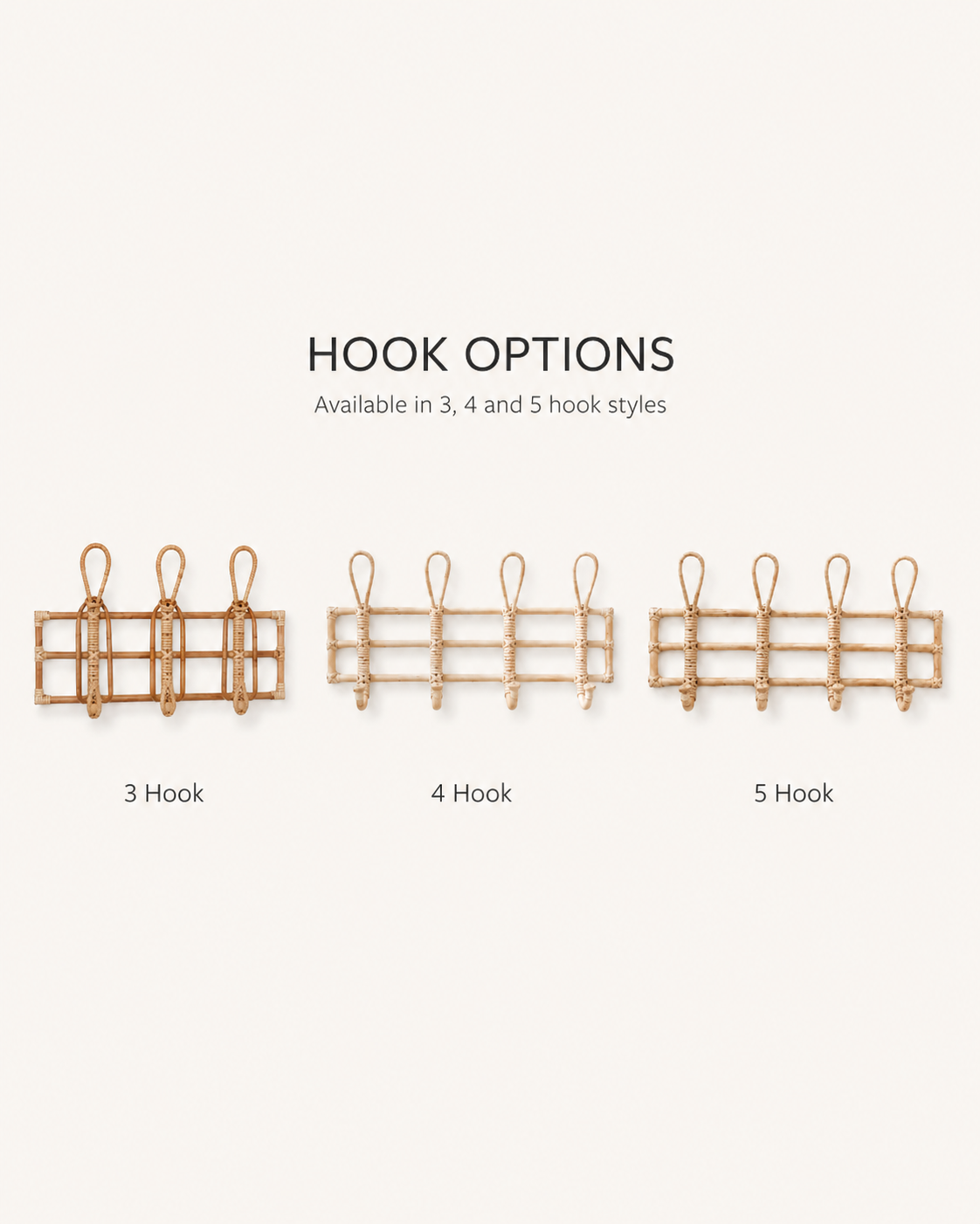 Nusa Rattan Wall Hooks