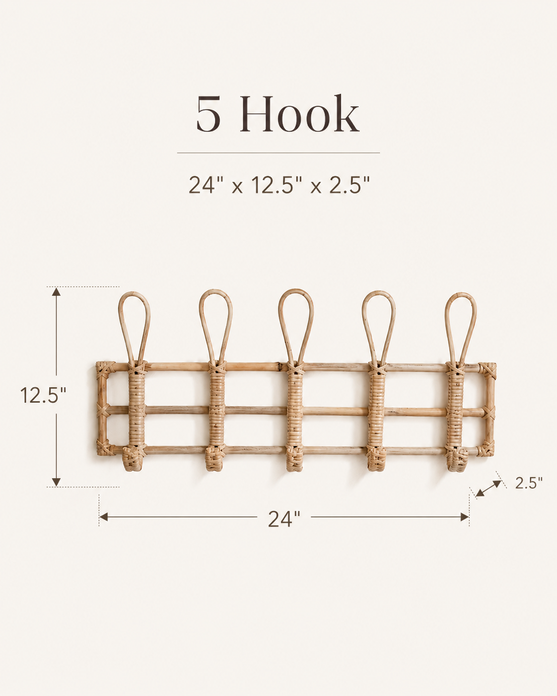 Nusa Rattan Wall Hooks