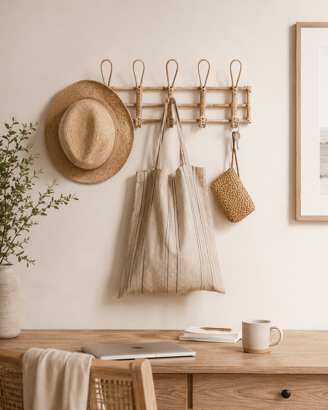 Nusa Rattan Wall Hooks