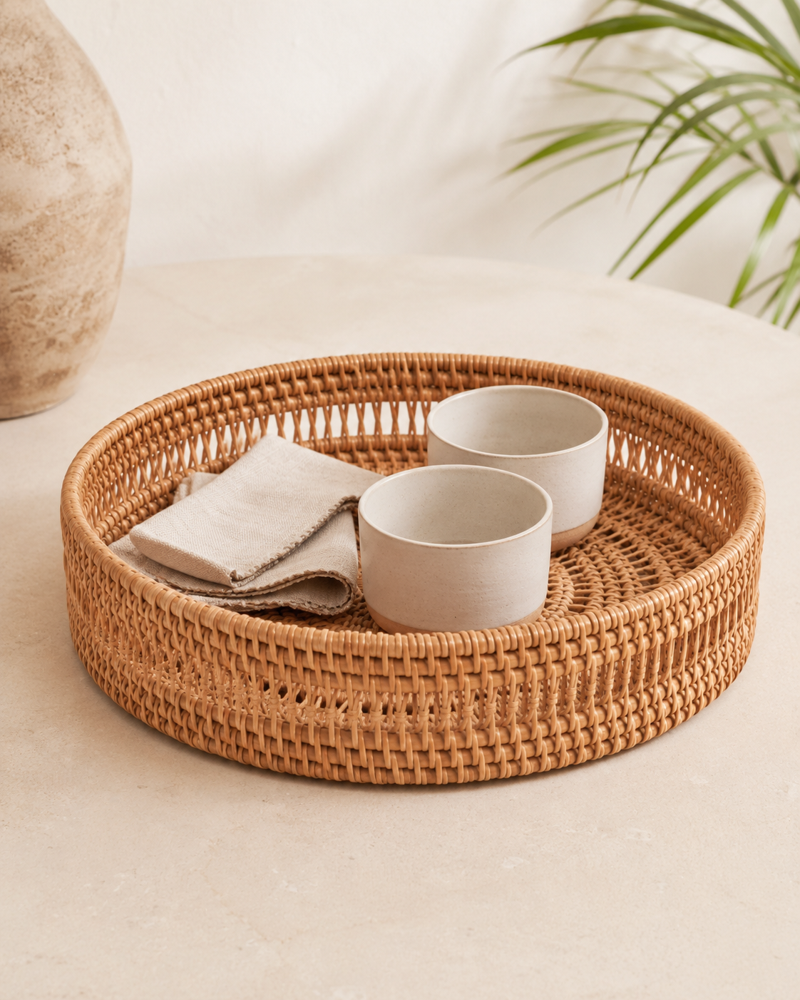 Round Woven Tray