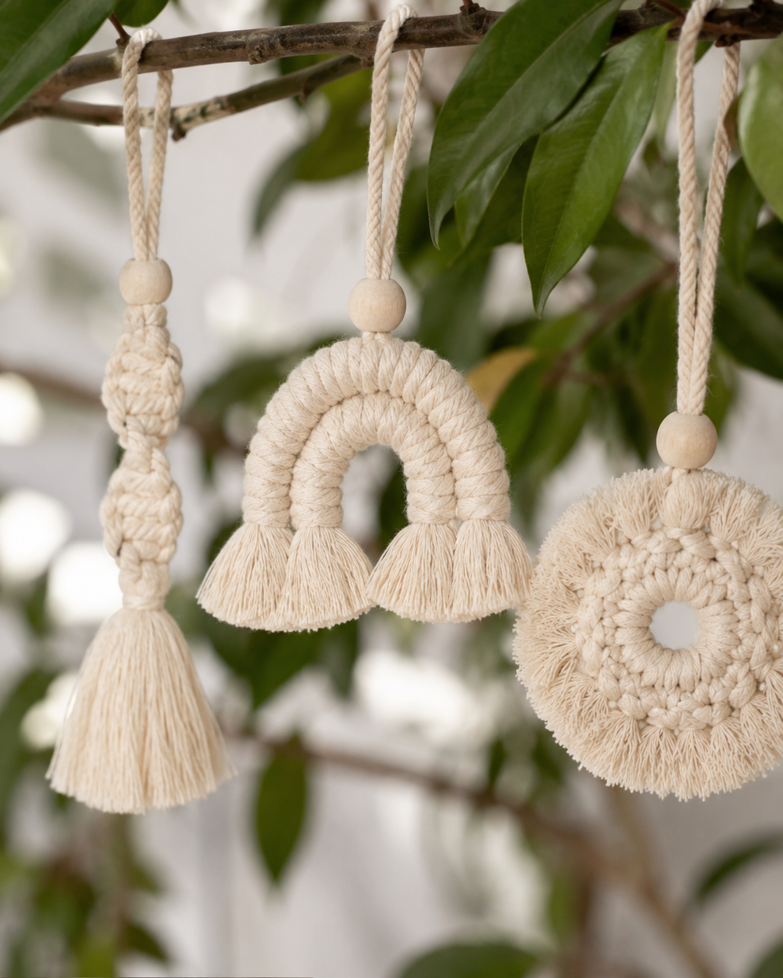 Macrame Ornament Set
