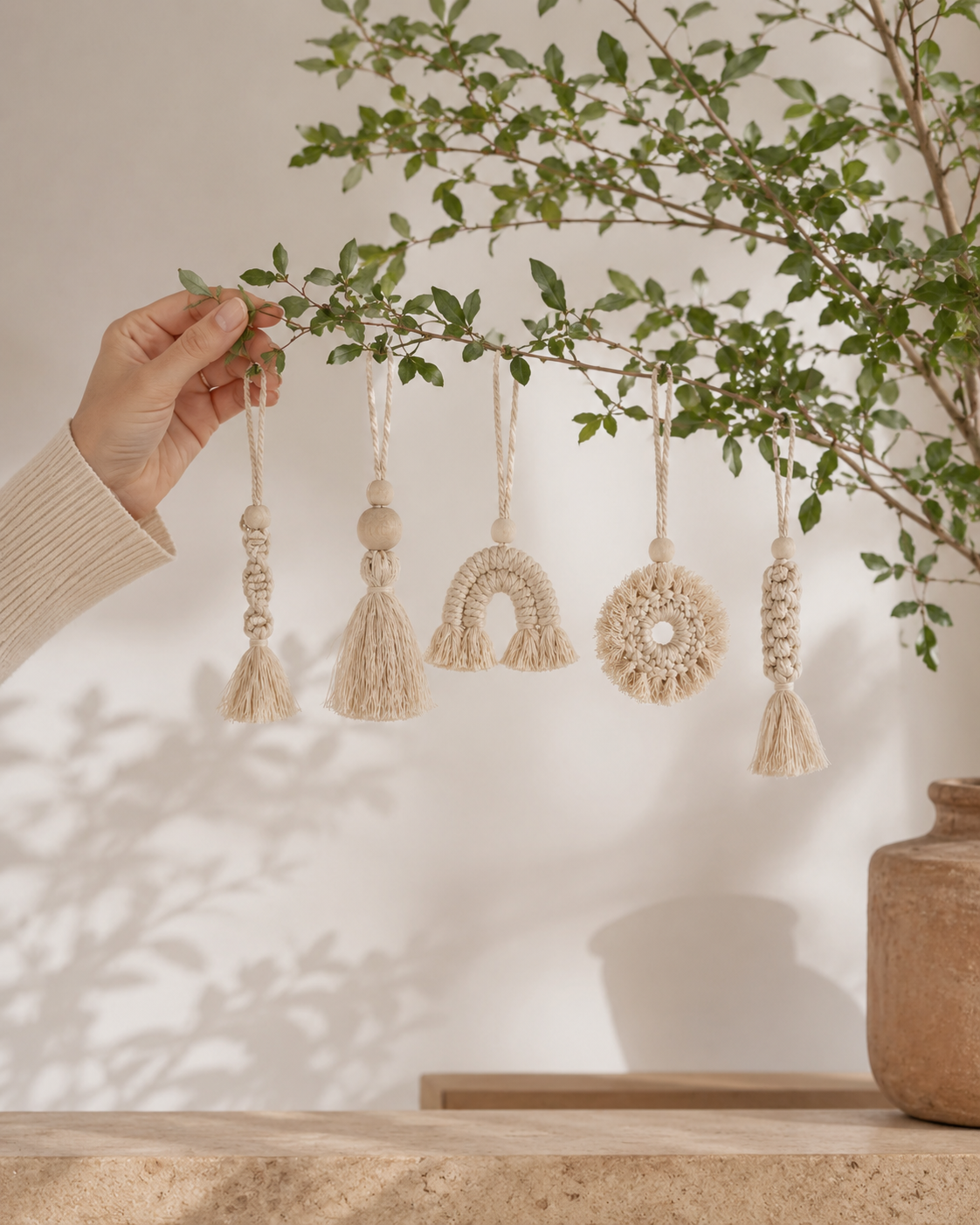 Macrame Ornament Set