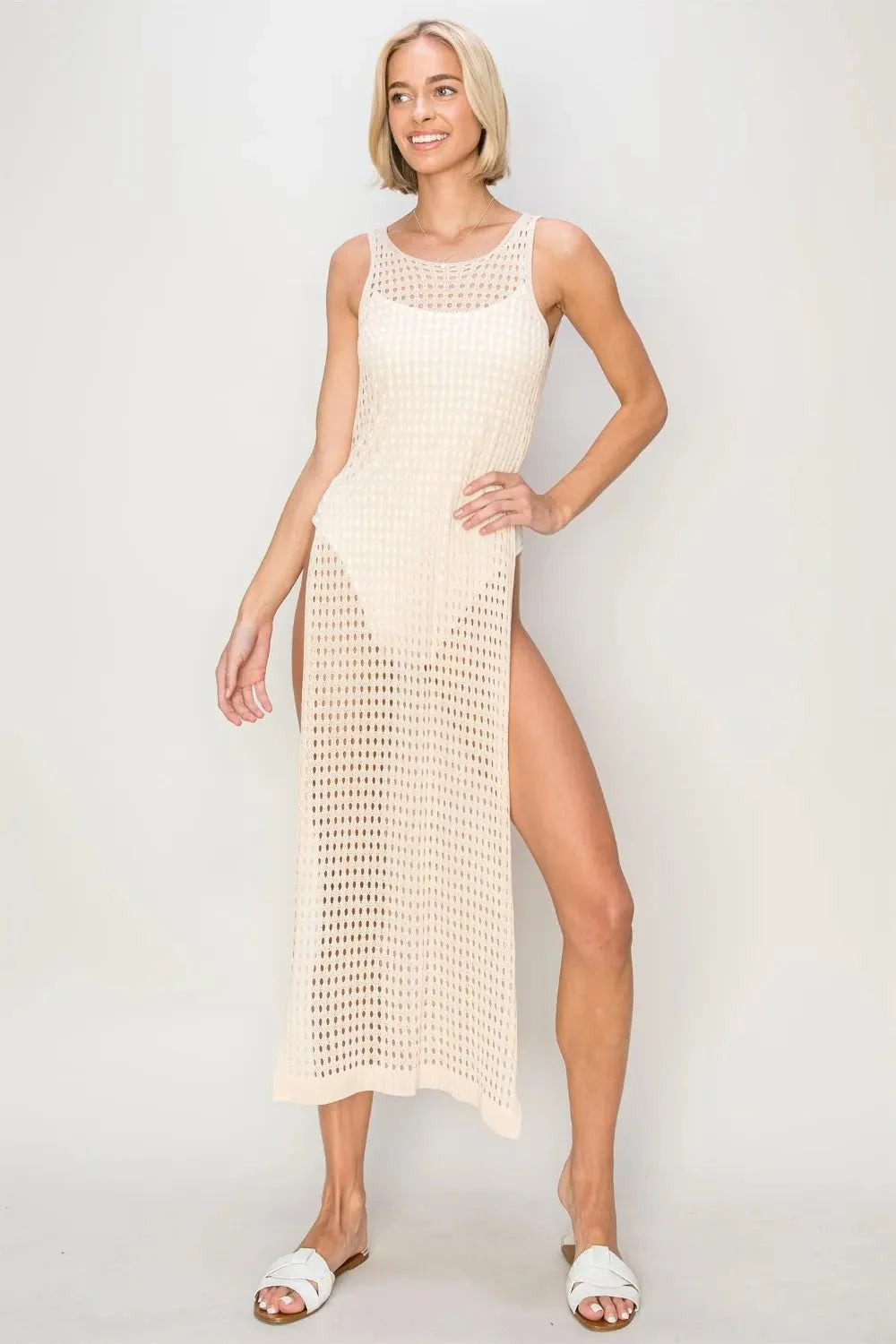 HYFVE Crochet Backless Cover Up Dress Boho Style for Effortless Summer Vibes