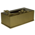 Gold Rectangular Tissue Box Cover