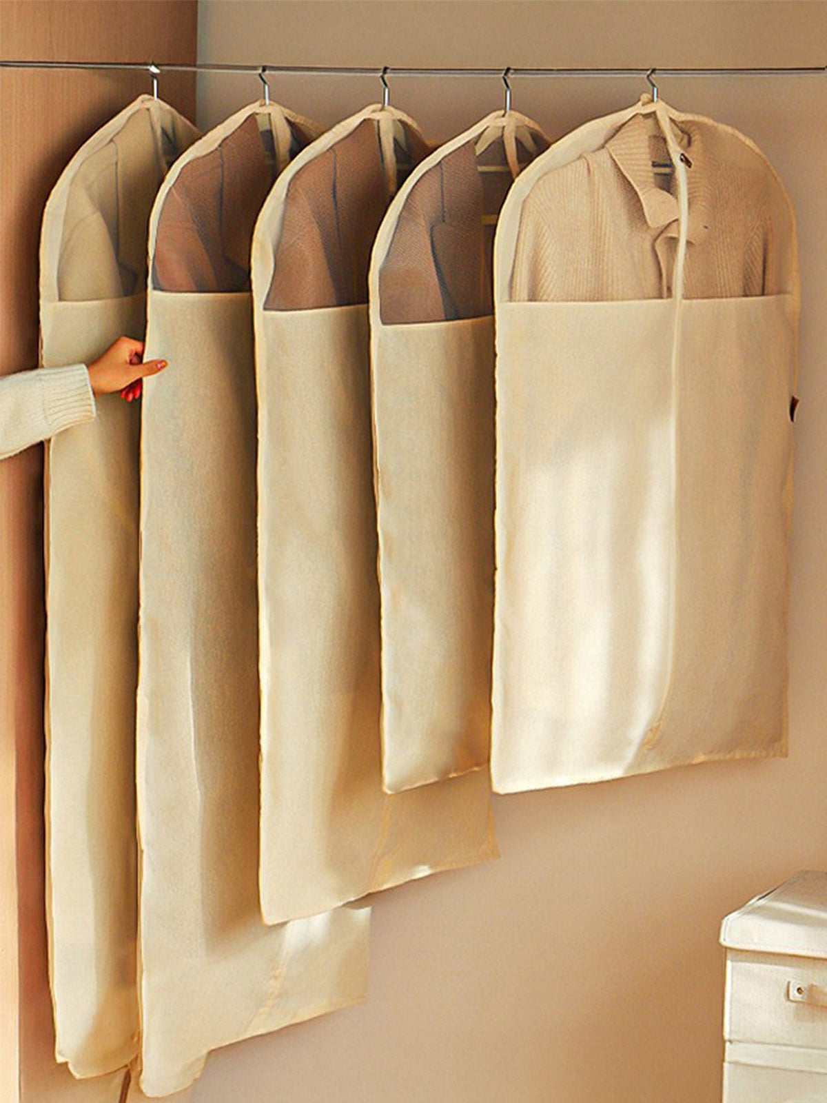 100% Cotton Clear Window Dust-Proof Storage Bags